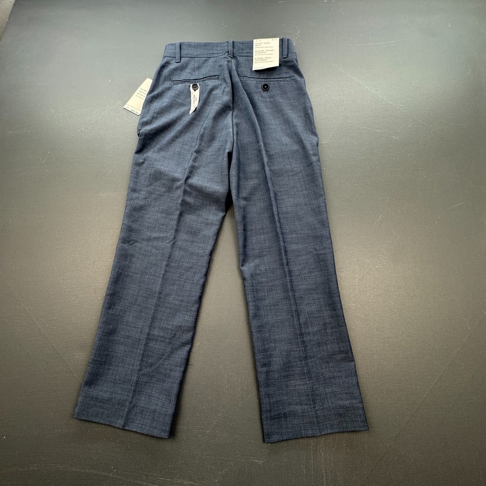 Calvin Klein Dress Pants Boys 8 Slim Fit Flat Front Stretch Navy Blue Casual NWT - Picture 10 of 11